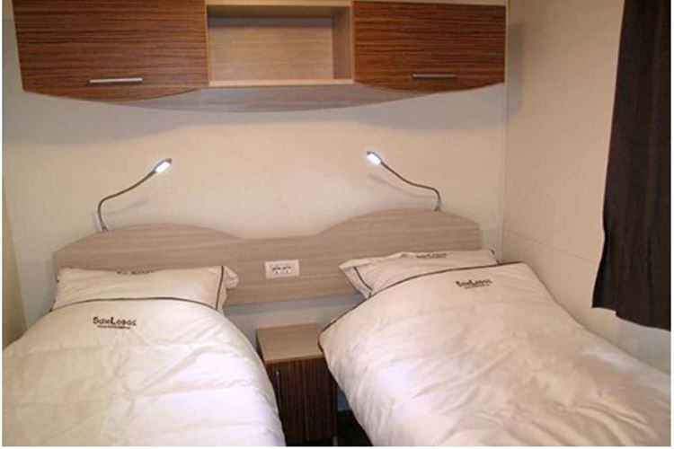 Mobilní dům Sunlodge Sequoia, Dvě oddělené postele 200 x 80 cm, Bijela Uvala, Poreč, Chorvatsko, Dovolená s CK Geovita