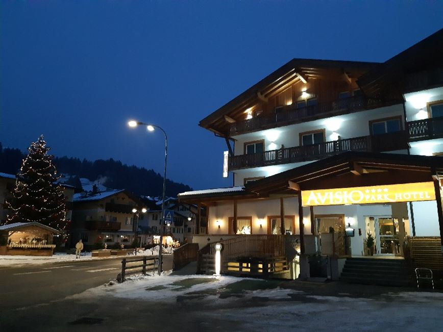 Park hotel Avisio, Soraga, Val di Fassa, Dolomity, Itálie.