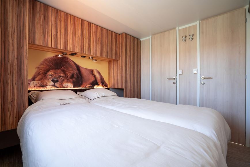 Mobilní dům Sunlodge Catalpa, Manželská postel 210 x 160 cm, Terme Čatež, Slovinsko, Dovolená s CK Geovita
